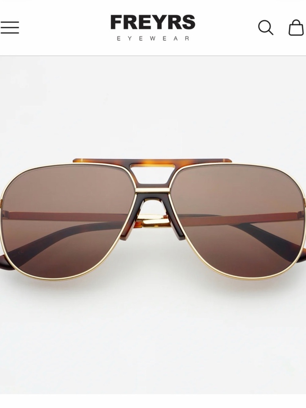 Brown Women’s Tortoise/Hold Aviator Sunglasses